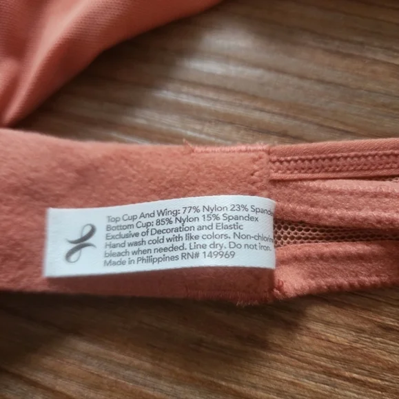 LIVELY Bra Womens M Orange Mesh Trim Bralette Terracotta NEW - Picture 7 of 8